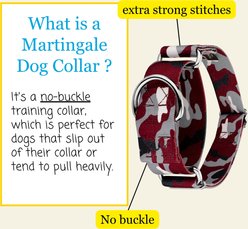 Country Brook Petz HossFit Jr Crimson & White Camo Wide Martingale Dog Collar, Red, Medium: 15 to 21-in neck, 1.5-in wide slide 2 of 8