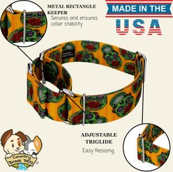 Country Brook Petz HossFit Jr Sugar Skulls Wide Martingale Dog Collar, X-Large slide 2 of 8
