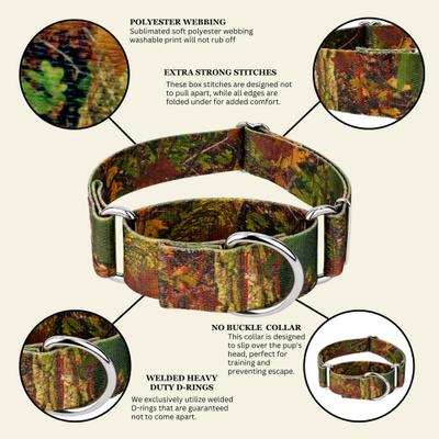Show full view: Country Brook Petz HossFit Jr Wide Martingale Dog Collar, Southern Forest, Medium slide 9 of 9