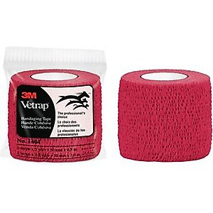 3M Vetrap Horse Bandaging Tape, Red, 2-in
