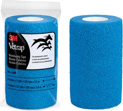 3M Vetrap Horse Bandaging Tape, Blue, 4-in X 5-yd