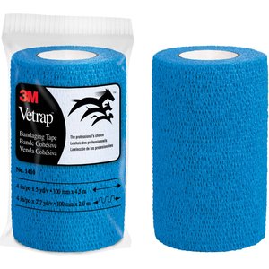 3M Vetrap Horse Bandaging Tape, Blue, 4-in X 5-yd