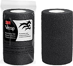 3M Vetrap Horse Bandaging Tape, Black, 4-in