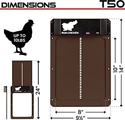 Run Chicken Classic Automatic Chicken Coop Door, Brown slide 2 of 7