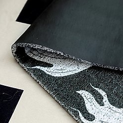 Happy & Polly Gothic Style Cat Litter Mat, White/Black slide 2 of 4
