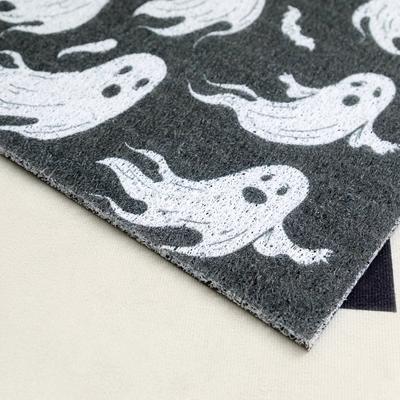 Show full view: Happy & Polly Gothic Style Cat Litter Mat, White/Black slide 3 of 4