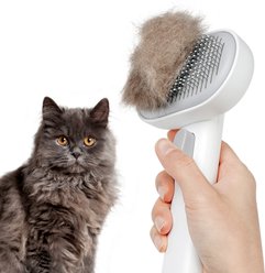 aumuca Self Cleaning Slicker Brush, White slide 1 of 8