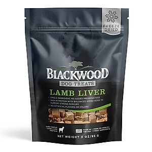 Blackwood Single Ingredient 100% Lamb Liver Grain-Free Adult Freeze-Dried Dog Treats, 3-oz bag