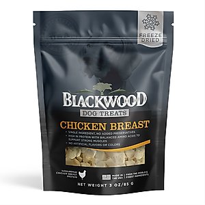 Blackwood Single Ingredient 100% Chicken Breast Grain-Free Adult Freeze-Dried Dog Treats, 3-oz bag