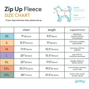 Gooby Zip-Up Fleece Dog Vest, Turquoise Wash, Medium: 17.5-in chest