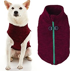 Gooby Zip-Up Fleece Dog Vest, Fuchsia Wash, X-Small: 11-in chest