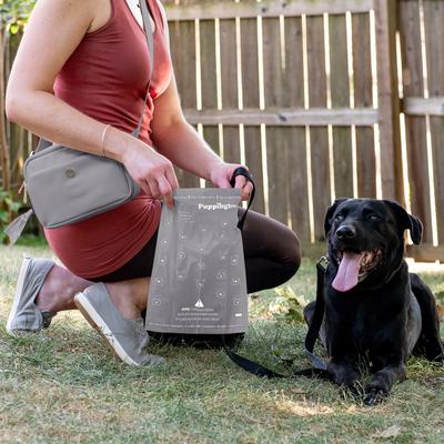Show full view: Puppington Greenest Pup Compostable Dog Poop Bags, Charcoal Gray, 6 Rolls slide 6 of 9