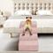 Show in main carousel: Niubya High Density Foam Extra Wide Non-Slip Bottom High Bed, Couch & Sofa Dog Stairs, Pink, 4 steps slide 6 of 8