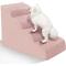 Show in main carousel: Niubya High Density Foam Extra Wide Non-Slip Bottom High Bed, Couch & Sofa Dog Stairs, Pink, 4 steps slide 1 of 8