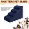 Show in main carousel: Niubya High Density Foam Extra Wide Non-Slip Bottom High Bed, Couch & Sofa Dog Stairs, Navy, 4 steps slide 2 of 8