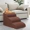 Show in main carousel: Niubya High Density Foam Extra Wide Non-Slip Bottom High Bed, Couch & Sofa Dog Stairs, Brown, 3 steps slide 6 of 9