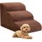 Show in main carousel: Niubya High Density Foam Extra Wide Non-Slip Bottom High Bed, Couch & Sofa Dog Stairs, Brown, 3 steps slide 1 of 9