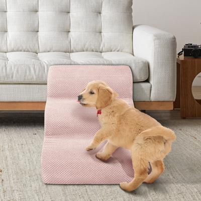 Show full view: Niubya High Density Foam Extra Wide Non-Slip Bottom High Bed, Couch & Sofa Dog Stairs, Pink, 3 steps slide 6 of 8
