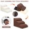 Show in main carousel: Niubya High Density Foam Extra Wide Non-Slip Bottom High Bed, Couch & Sofa Dog Stairs, Brown, 3 steps slide 4 of 9