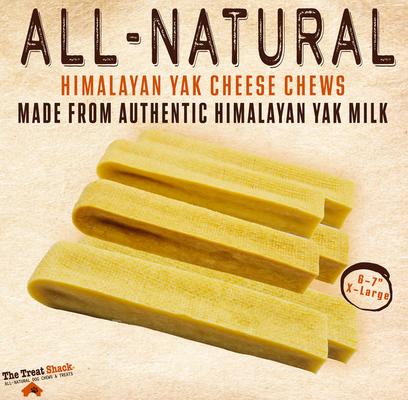 Show full view: The Treat Shack 6 to 7-in Himalayan Yak Cheese Dog Chew Treats, Jumbo, 2-lb bag slide 4 of 11
