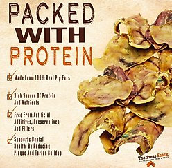 The Treat Shack Natural Pig Ears Slivers Dog Chew Treat, Small, 8-oz bag slide 2 of 9