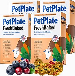 PetPlate FreshBaked Beef Gently Baked & Air-Dried Human-Grade Dog Food, 128-oz bundle
