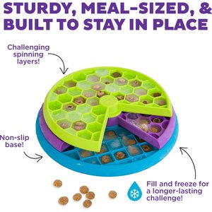 Outward Hound Lickin' Layers Interactive Puzzle Game & Slow Feeder, Multicolor, One-Size, 2 cup