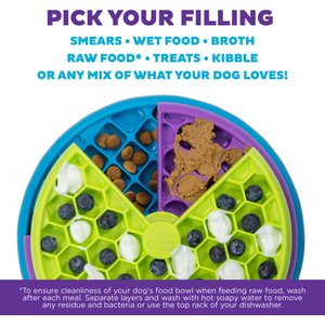 Outward Hound Lickin' Layers Interactive Puzzle Game & Slow Feeder, Multicolor, One-Size, 2 cup