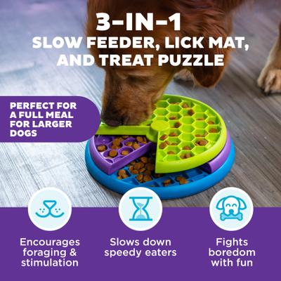 Show full view: Outward Hound Lickin' Layers Interactive Puzzle Game & Slow Feeder, Multicolor, One-Size, 2 cup slide 2 of 12