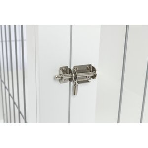 TRIXIE Wood & Wire Furniture Side Table Pet Crate, Large, White