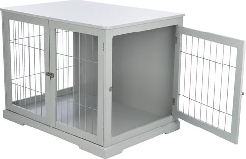 Show full view: TRIXIE Wood & Wire Furniture Side Table Pet Crate, Large, Gray slide 6 of 10