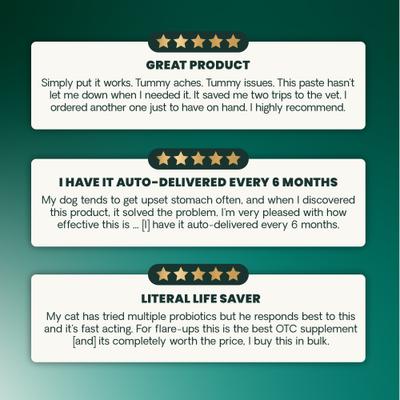 Show full view: VetriScience Fast Balance G.I. Paste Medication for Digestive Issues for Cats & Dogs, 60-cc slide 8 of 12