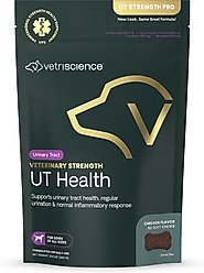 VetriScience Veterinary Strength UT Health Chicken Flavored Chews UT Strength Pro Bladder & Urinary Tract Supplement for Dogs, 60 count