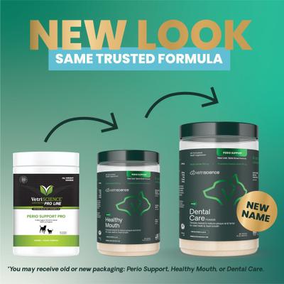 Show full view: VetriScience Perio Dental Care Powder Clinically Tested Breath & Plaque Control Supplement for Dogs & Cats, 16-oz jar slide 3 of 12