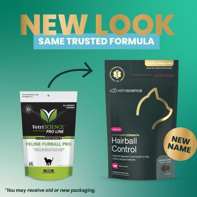 Show full view: VetriScience Veterinary Strength Hairball Control Chicken Flavored Chews Omega-3 Hairball Supplement for Cats, 60 count slide 3 of 10