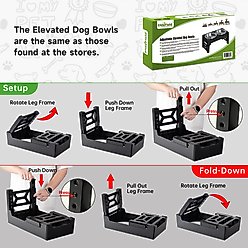 EliteField Adjustable Height Dog Bowl, Black slide 2 of 5