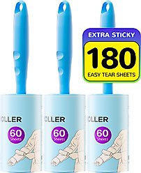 Fido Fave Extra Sticky Sheet Dog Hair Lint Roller with 3 Handles, 180 count