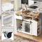 Show in main carousel: Cesicia Kitchen Island End Table Furniture Style Dog Crate, White slide 5 of 6
