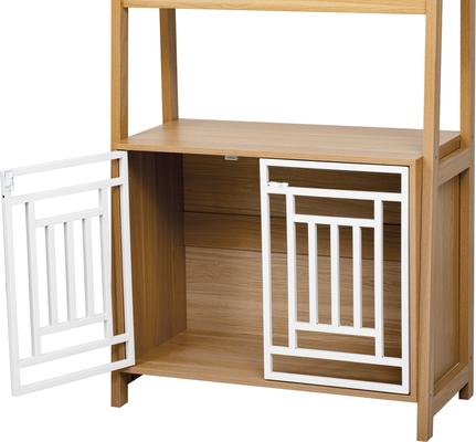 Show full view: Cesicia Ladder Bookcase Furniture Style Dog Crate, Ancient Oak slide 7 of 7