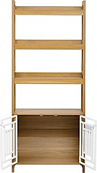 Cesicia Ladder Bookcase Furniture Style Dog Crate, Ancient Oak