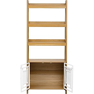 Cesicia Ladder Bookcase Furniture Style Dog Crate, Ancient Oak