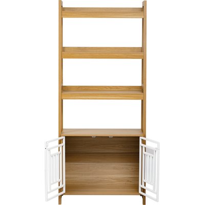 Cesicia Cesicia Ladder Bookcase Furniture Style Dog Crate, Ancient Oak