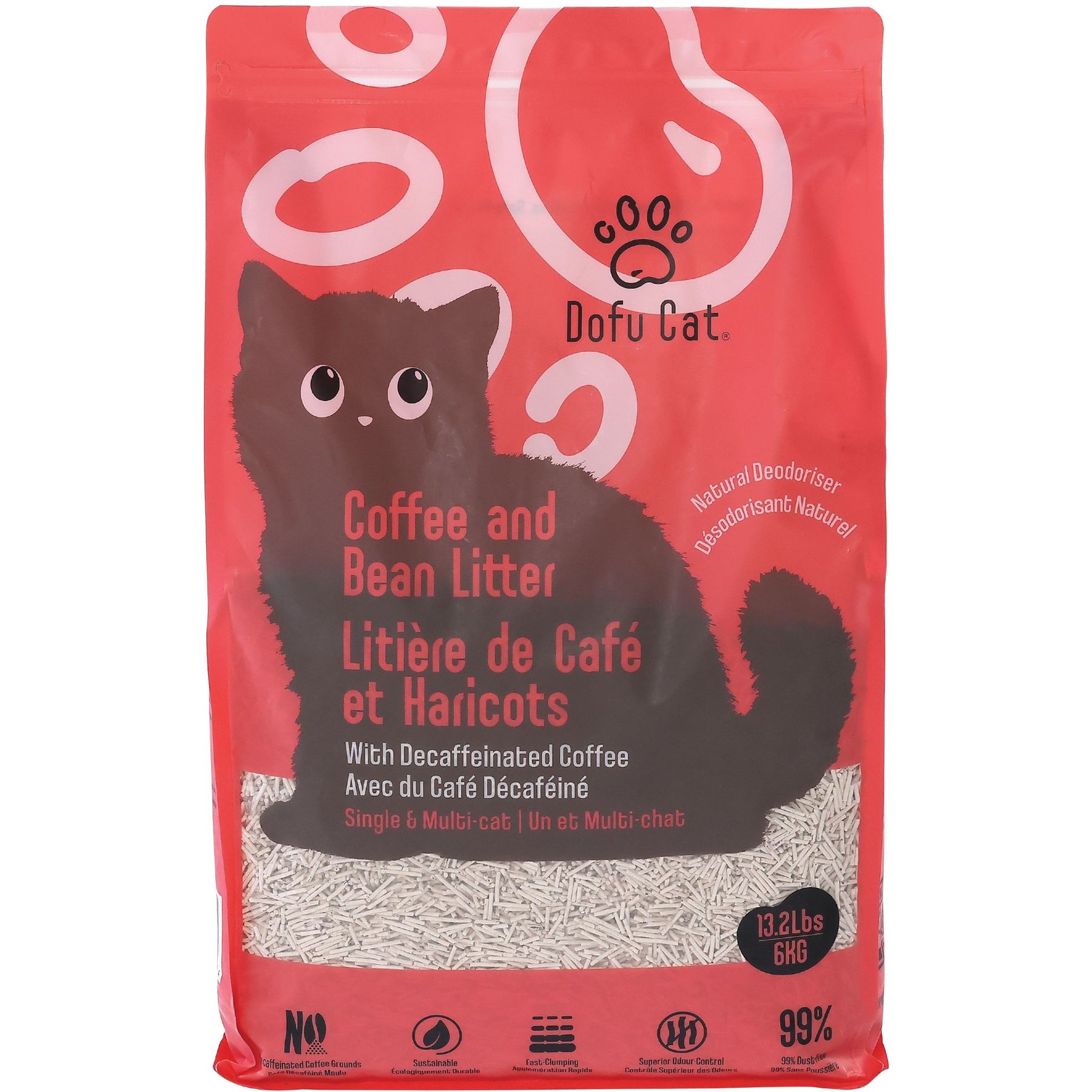 Dofu Cat Coffee Scented Clumping Cat Litter, 13-Ib bag