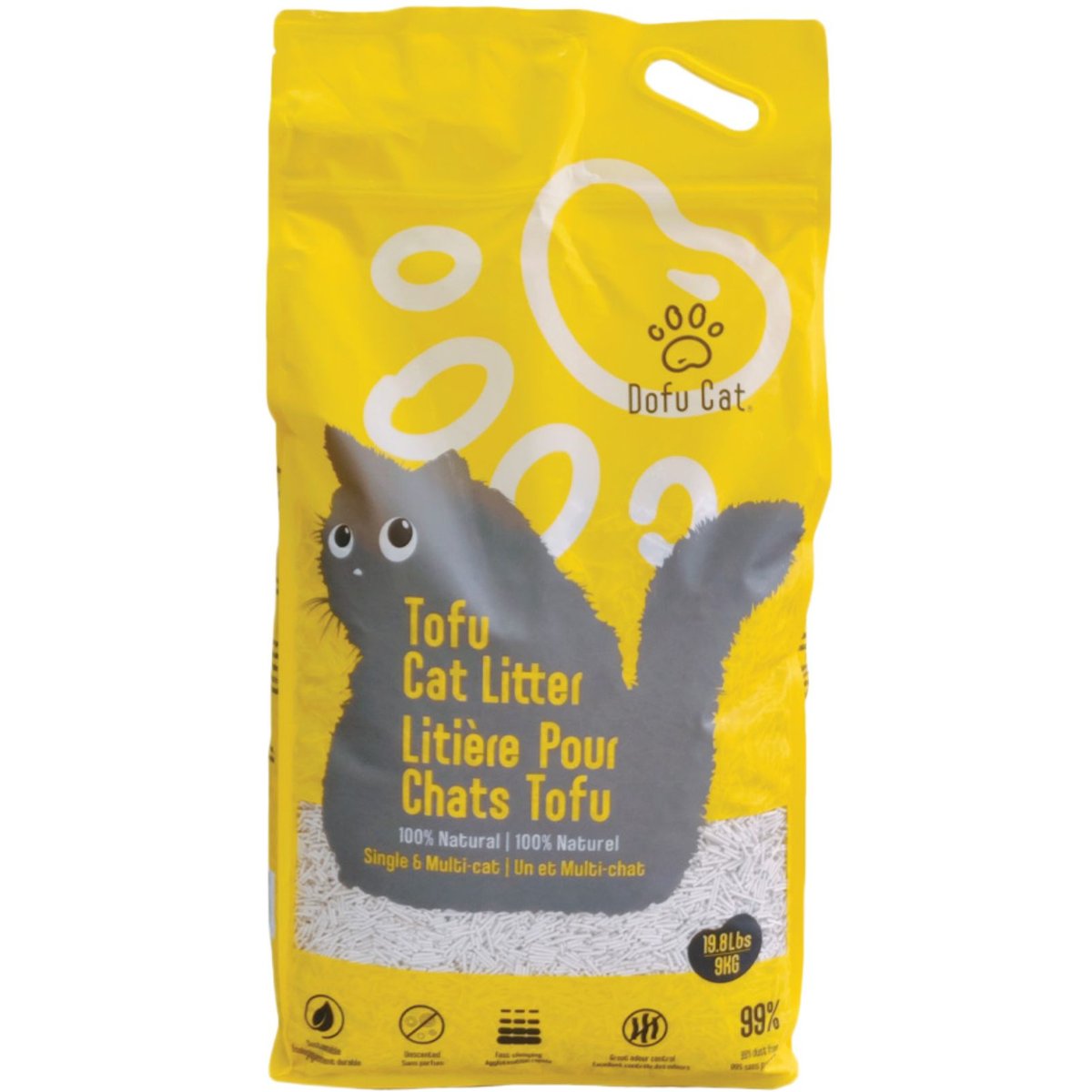 Dofu Cat Tofu Unscented Clumping Cat Litter, 19-Ib bag