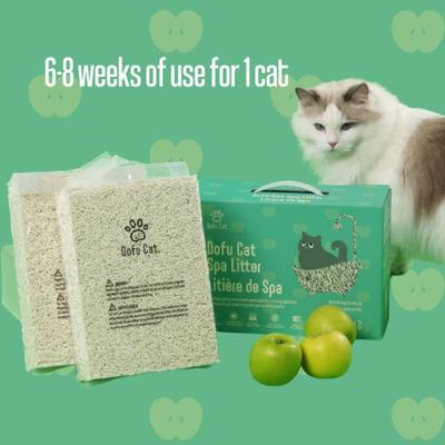 Show full view: Dofu Cat Tofu Spa Apple Scented Clumping Cat Litter, 11-Ib box slide 6 of 8