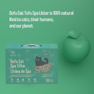 Show full view: Dofu Cat Tofu Spa Apple Scented Clumping Cat Litter, 11-Ib box slide 4 of 8