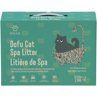 Dofu Cat Dofu Cat Tofu Spa Apple Scented Clumping Cat Litter, 11-Ib box