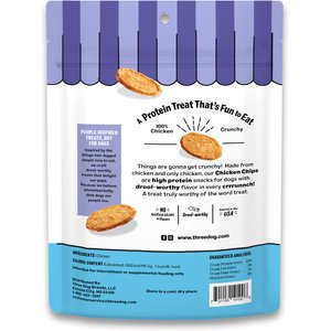 Three Dog Bakery Bark'N Crunch! Chicken Chips Dehydrated Dog Treats, 4-oz bag