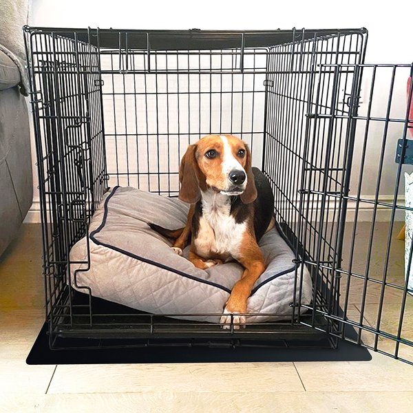 FLOORTEX P-Tex Polypropylene Floor Protection Dog Crate Mat, Black