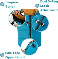 Gooby Padded Solid Color Dog Vest, Purple, Small slide 2 of 5